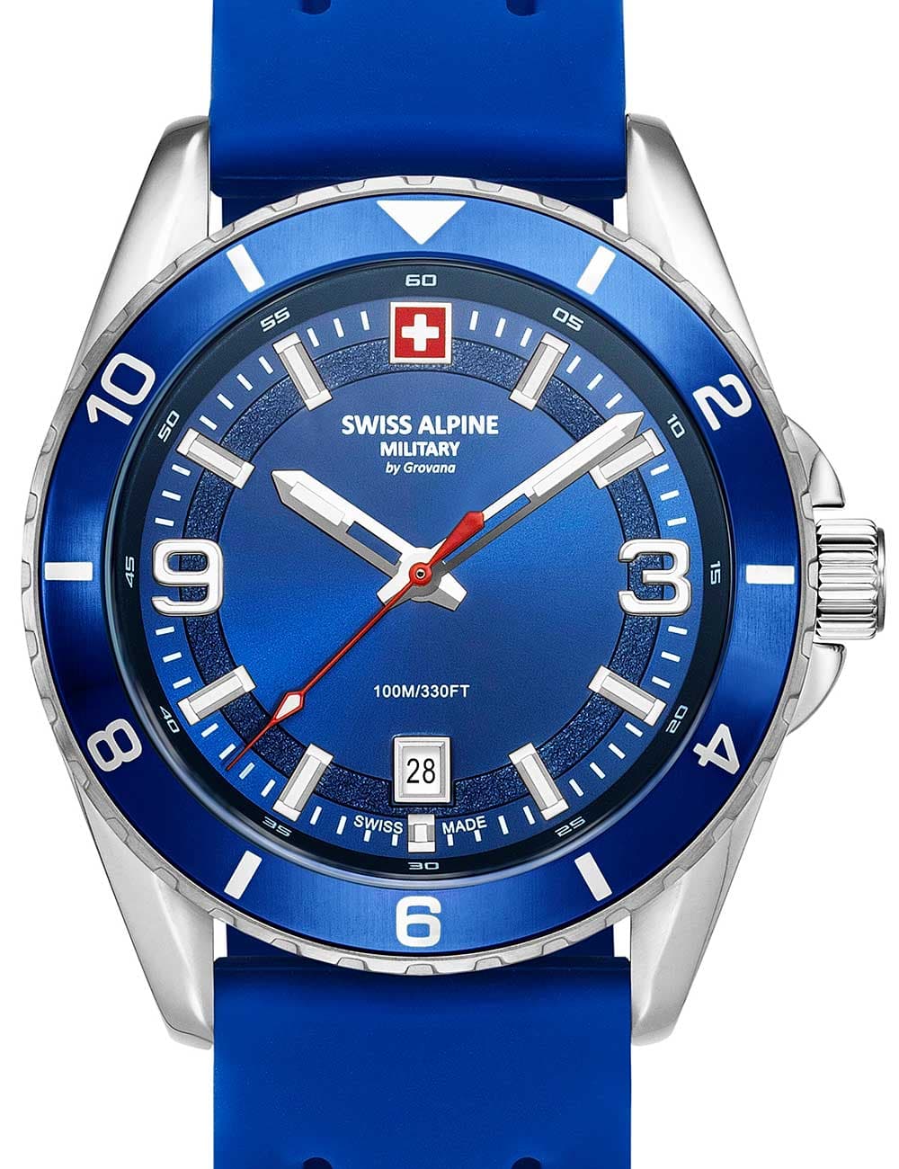 Swiss Alpine Military 7034.1835 Herrenuhr Sierra silber blau 42mm 10ATM