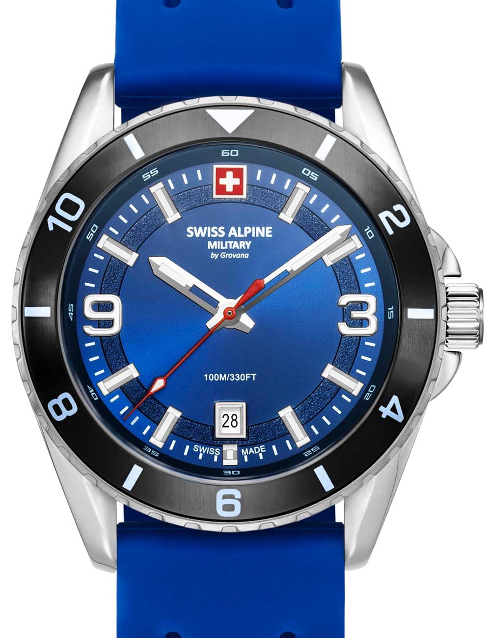 Swiss Alpine Military 7034.1836 Herrenuhr Sierra silber blau 42mm 10ATM