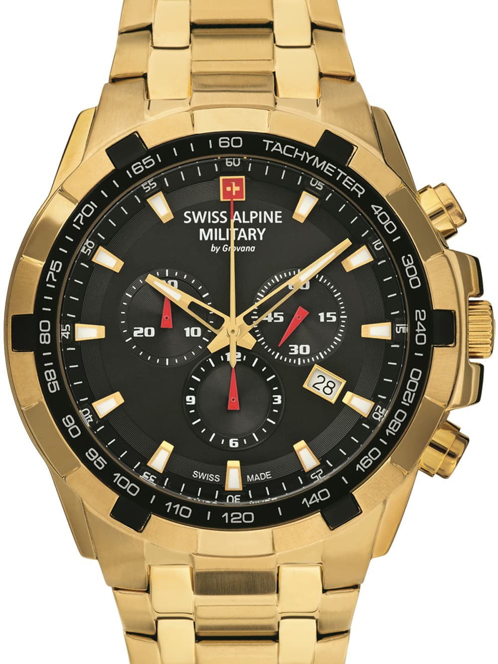 Swiss Alpine Military 7043.9117 Chronograph Herrenuhr 46mm 10ATM
