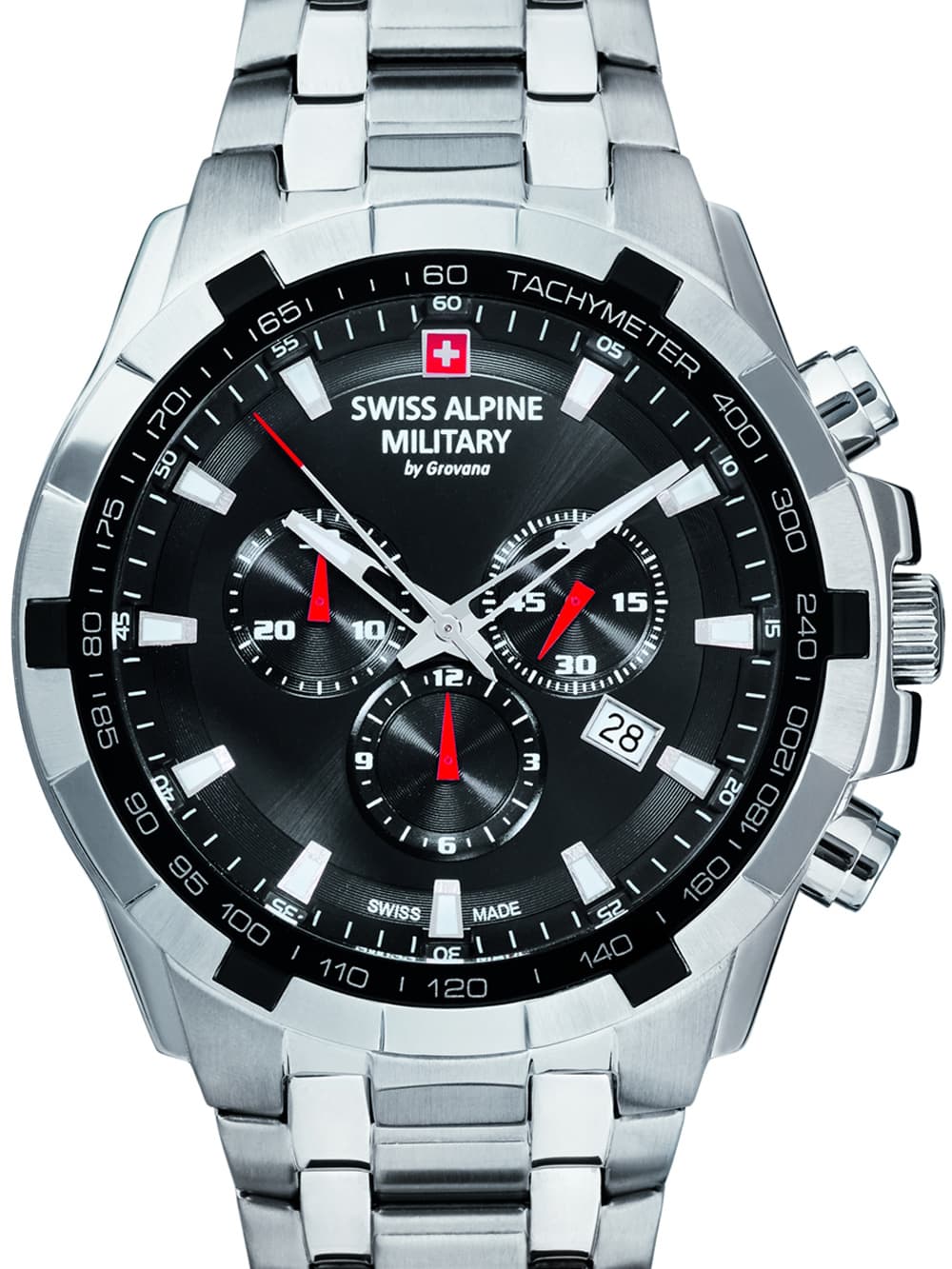 Swiss Alpine Military 7043.9137 Chronograph Herrenuhr 46mm 10ATM