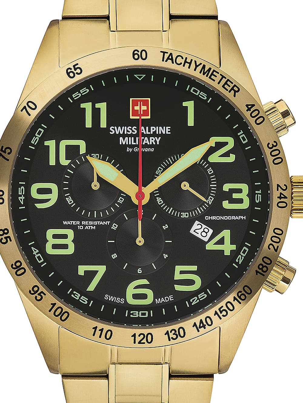 Swiss Alpine Military 7047.9114 Chronograph Herrenuhr 45mm 10ATM