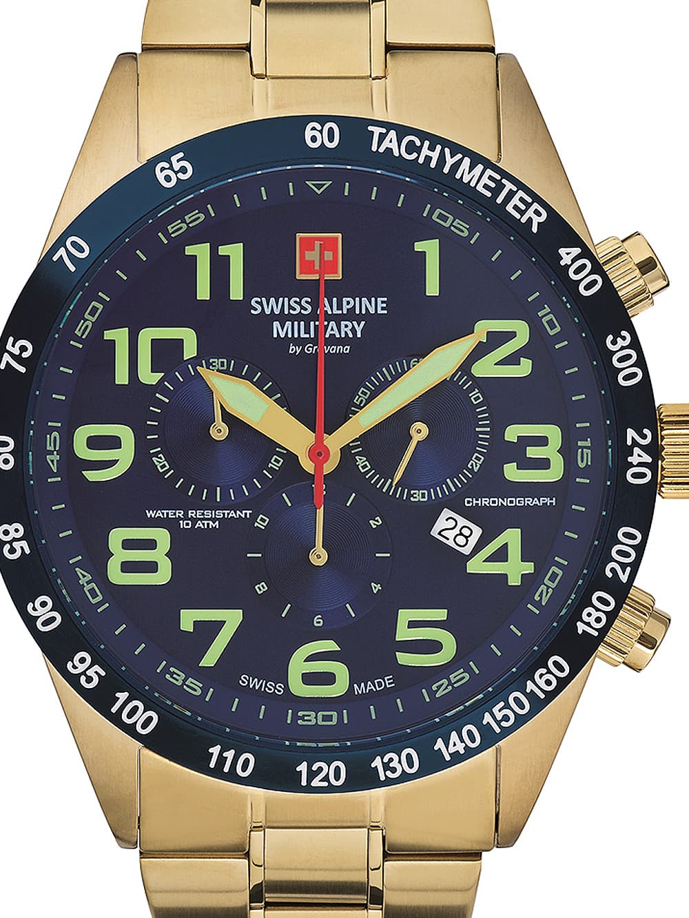 Swiss Alpine Military 7047.9115 Chronograph Herrenuhr 45mm 10ATM