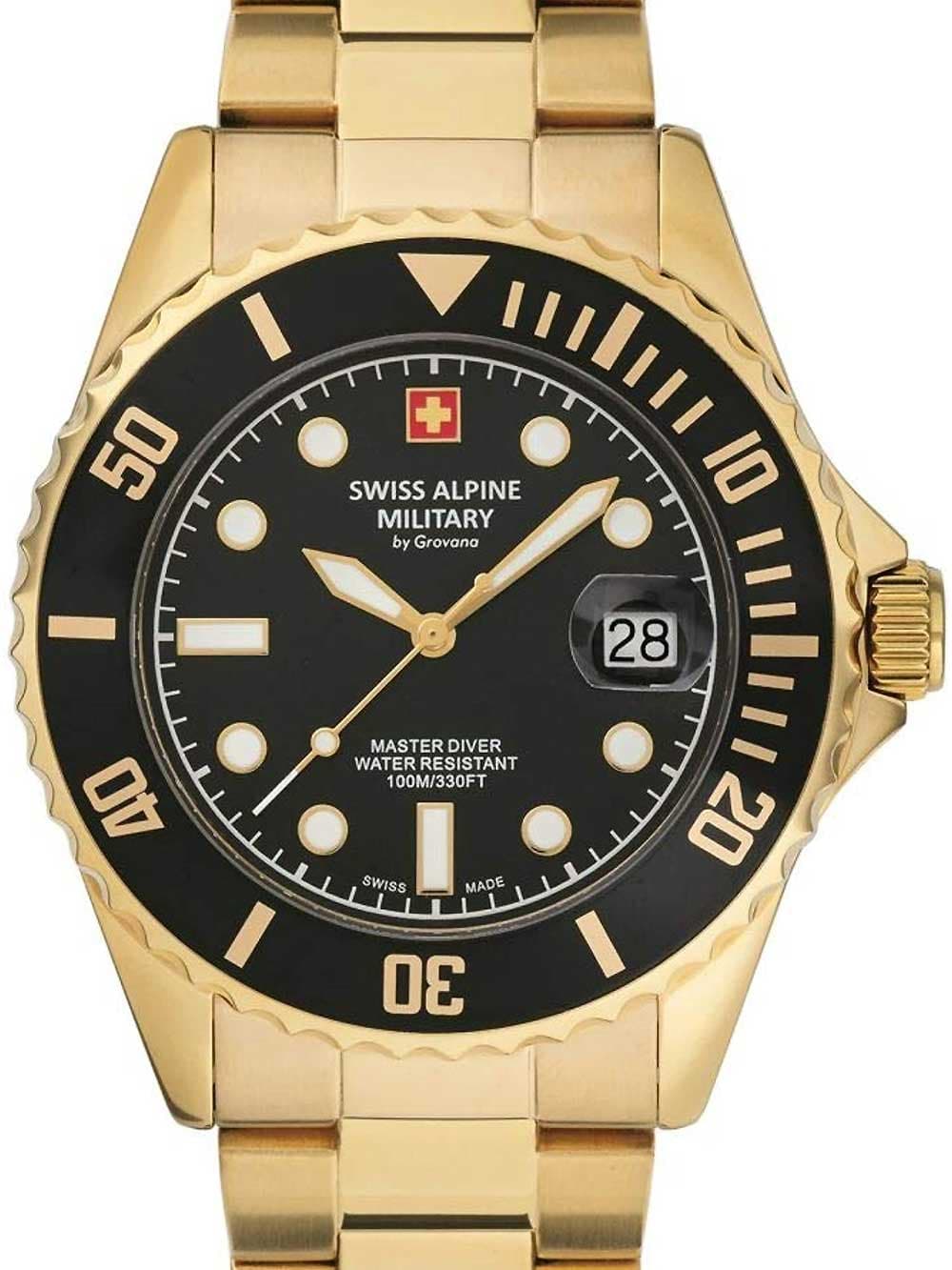 Swiss Alpine Military 7053.1117 Taucheruhr Herrenuhr 42mm 10ATM