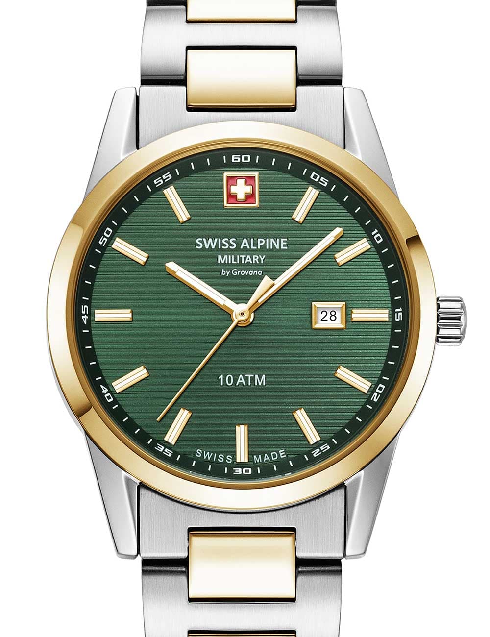 Swiss Alpine Military 7767.1144 Damenuhr Argos bicolor grün 34mm 10ATM