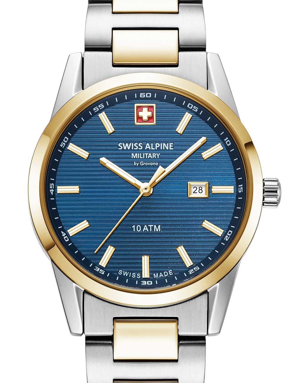 Swiss Alpine Military 7767.1145 Damenuhr Argos bicolor blau 34mm 10ATM