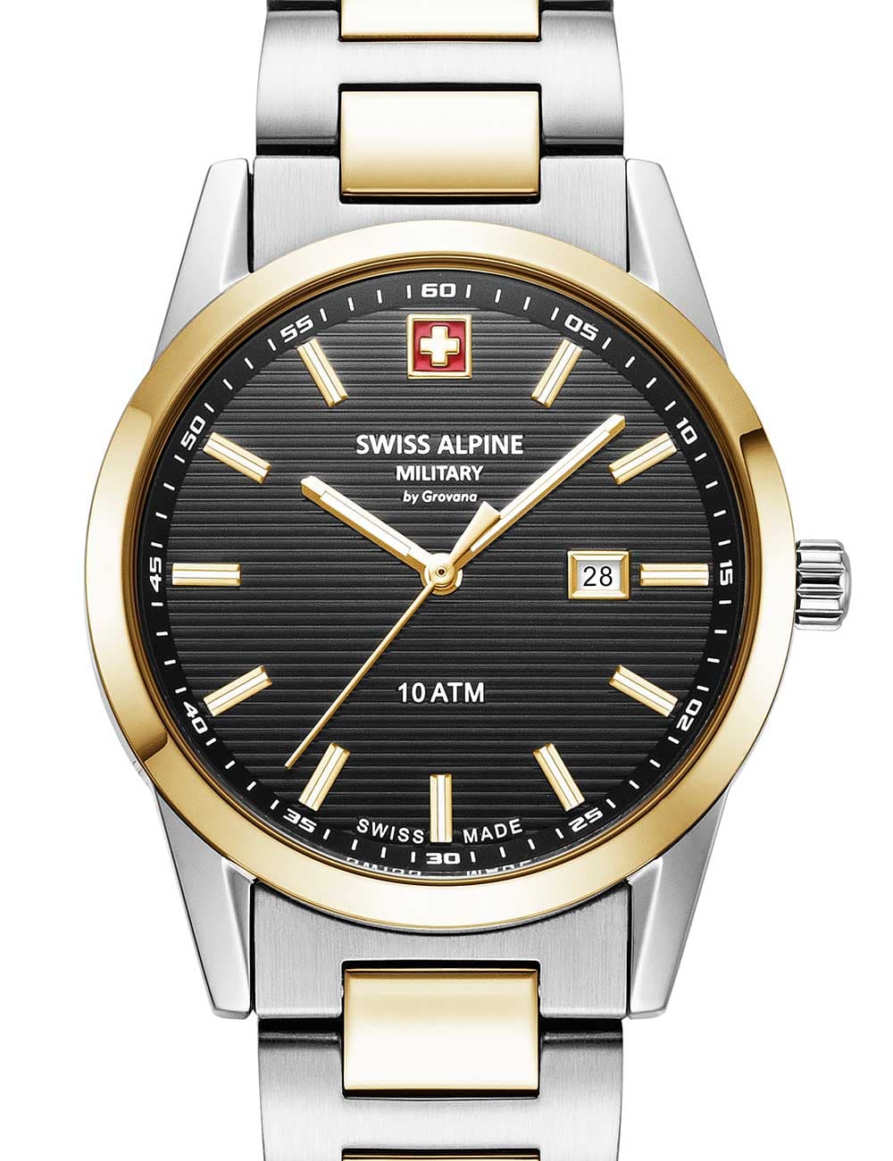 Swiss Alpine Military 7767.1147 Damenuhr Argos bicolor schwarz 34mm 10ATM