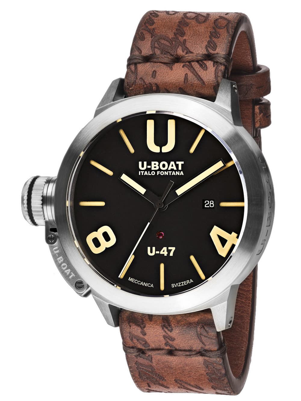U-Boat 8105 Classico U-47 Automatik schwarz Herrenuhr 47mm 100M