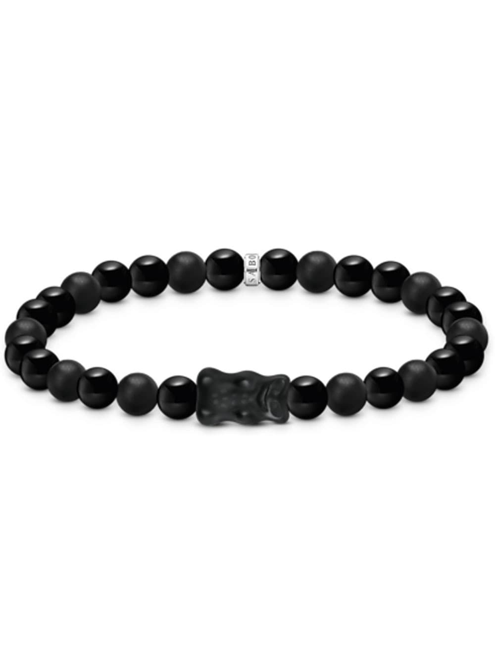 Thomas Sabo A2204-017-11-L17 Bead Armband mit schwarzem Goldbären silber