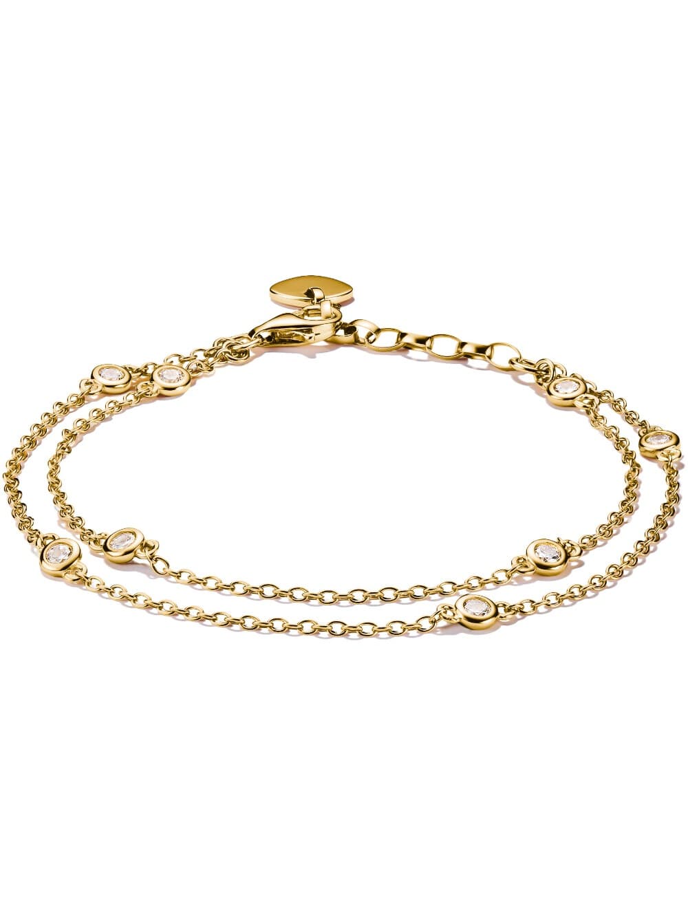 Thomas Sabo A2216-414-14-L19V Armband doppelreihig Zirkonia vergoldet