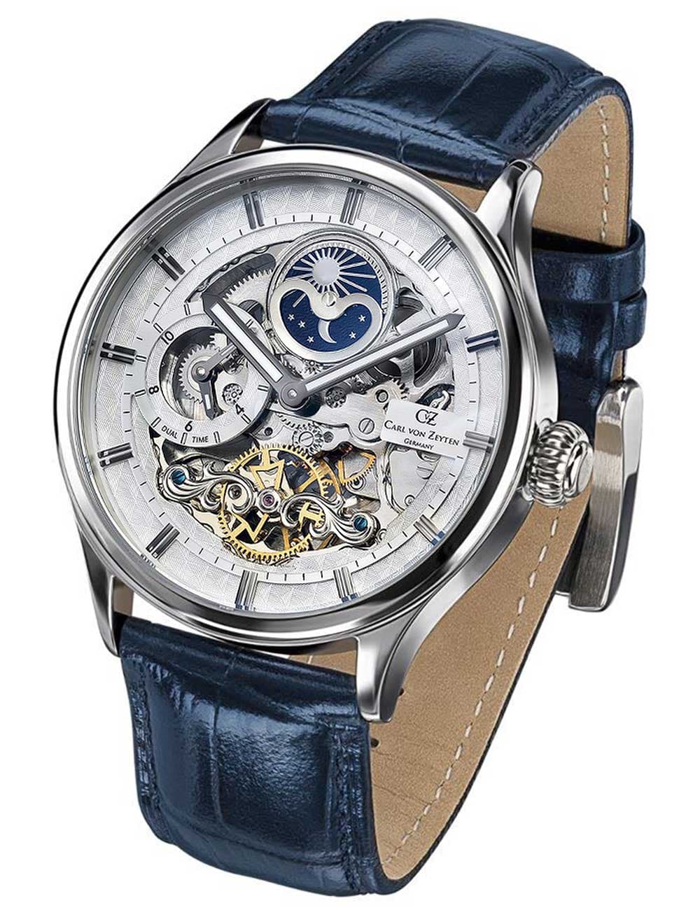 Carl von Zeyten CVZ0008WHS Neustadt Automatik Dual Time 46mm 3ATM