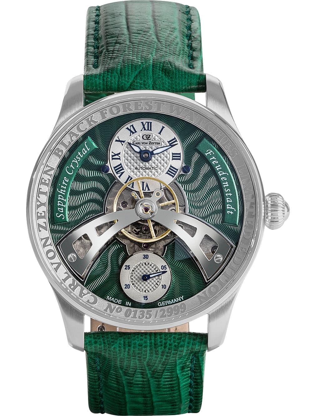Carl von Zeyten CVZ0043GRS Freudenstadt Automatik Herrenuhr 42mm 5ATM