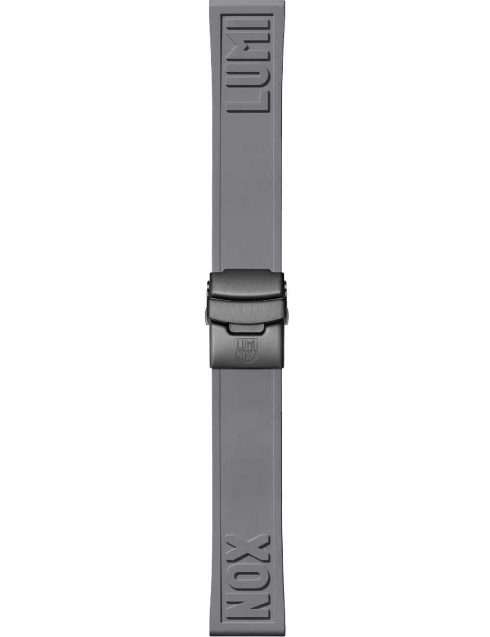 Luminox FPX.2406.80B.K Kautschuk Armband [24 mm] grau / IP-Black