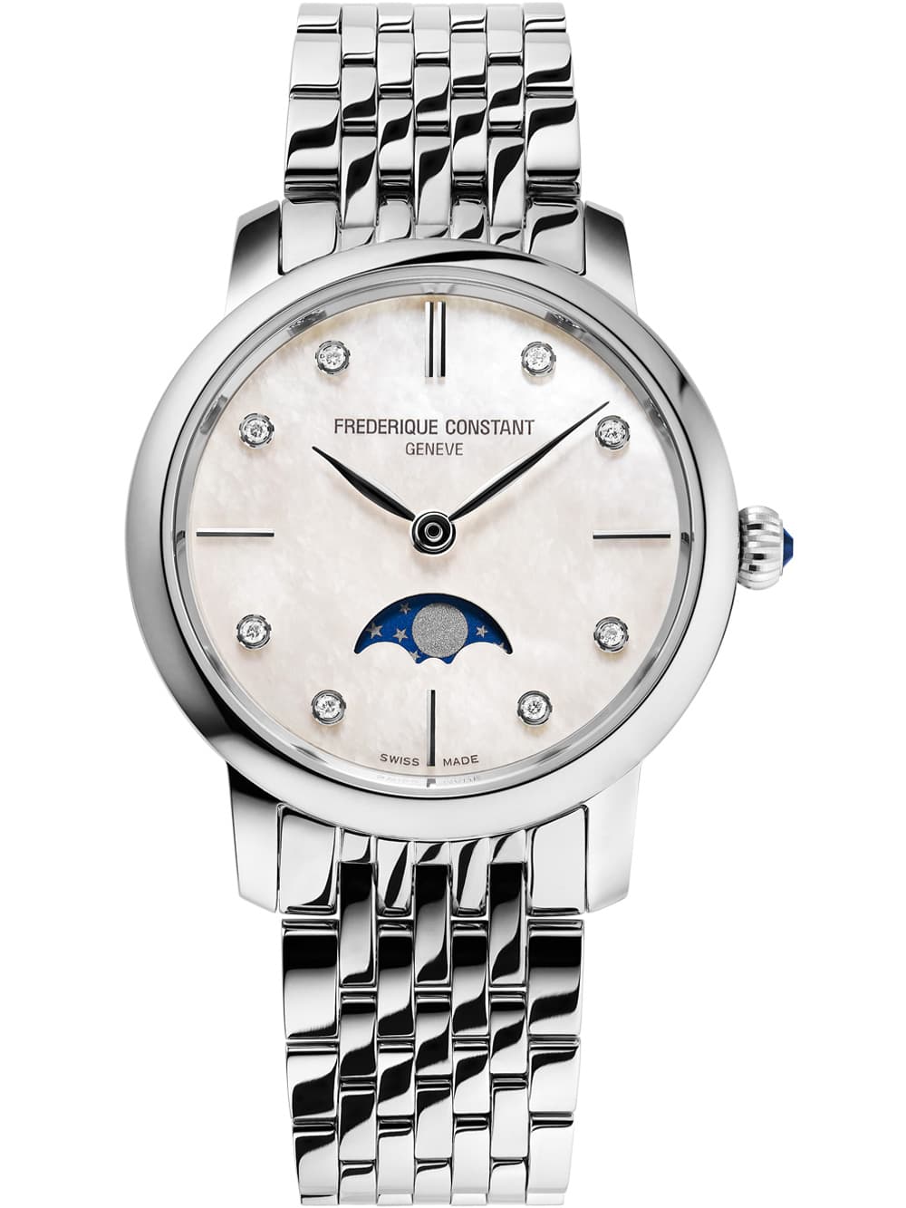 Frederique Constant FC-206MPWD1S6B Slimline Moonphase Damenuhr