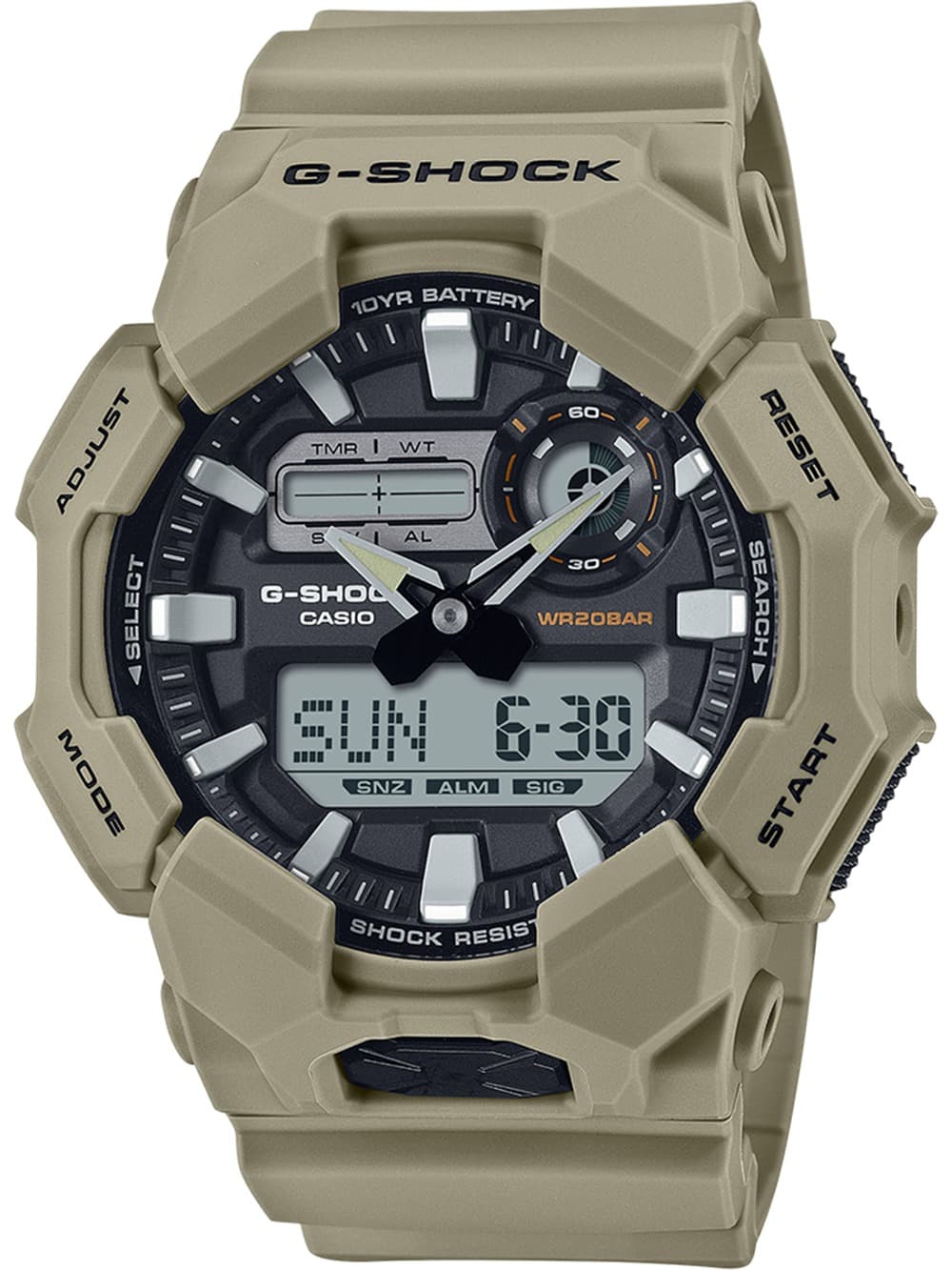 Casio GA-010-5AER Herrenuhr G-Shock Classic 52mm 20ATM
