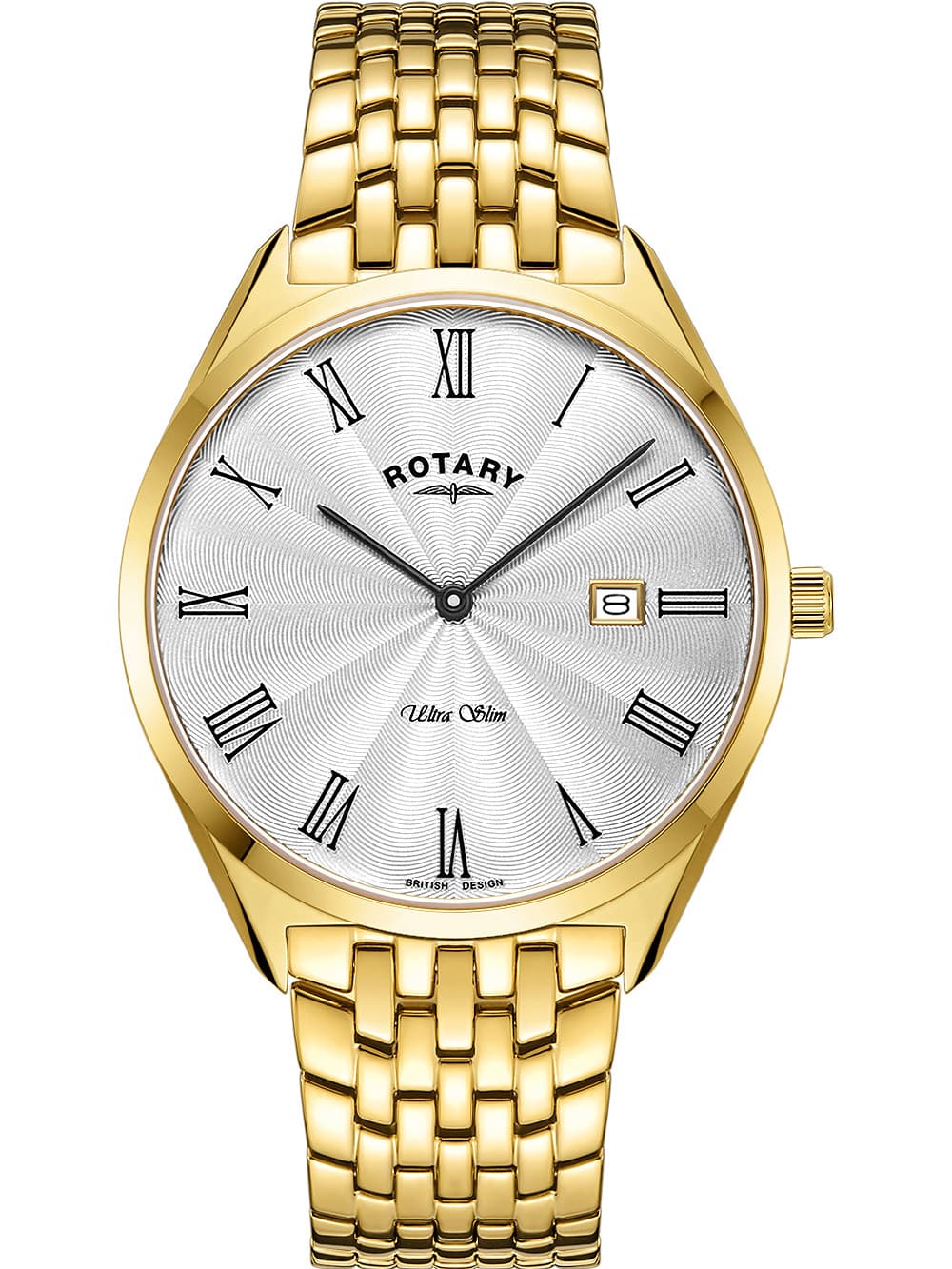 Rotary GB08013/01 Ultra Slim Herrenuhr 38mm 5ATM
