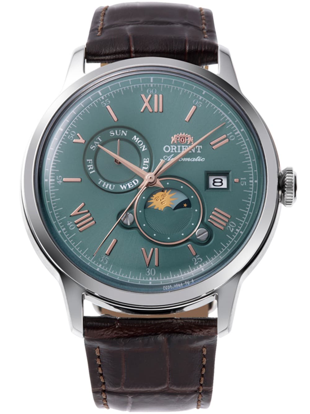 Orient RA-AK0805E30B Herrenuhr Bambino Sun & Moon 41mm 3ATM