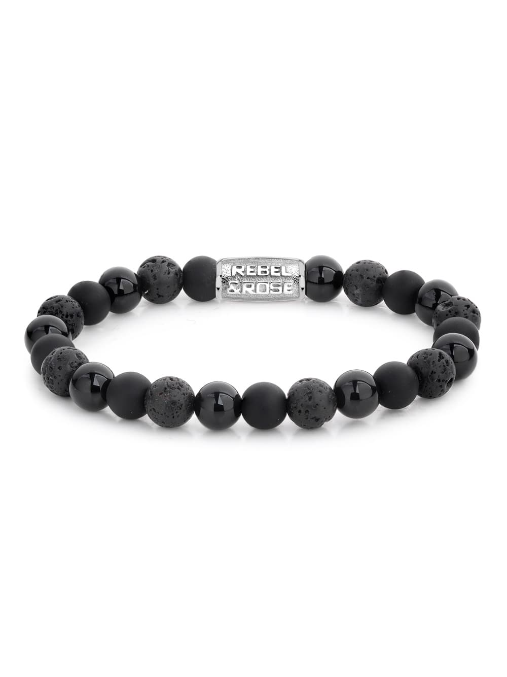 Rebel & Rose Armband Black Rocks RR-80041-S-M Herren