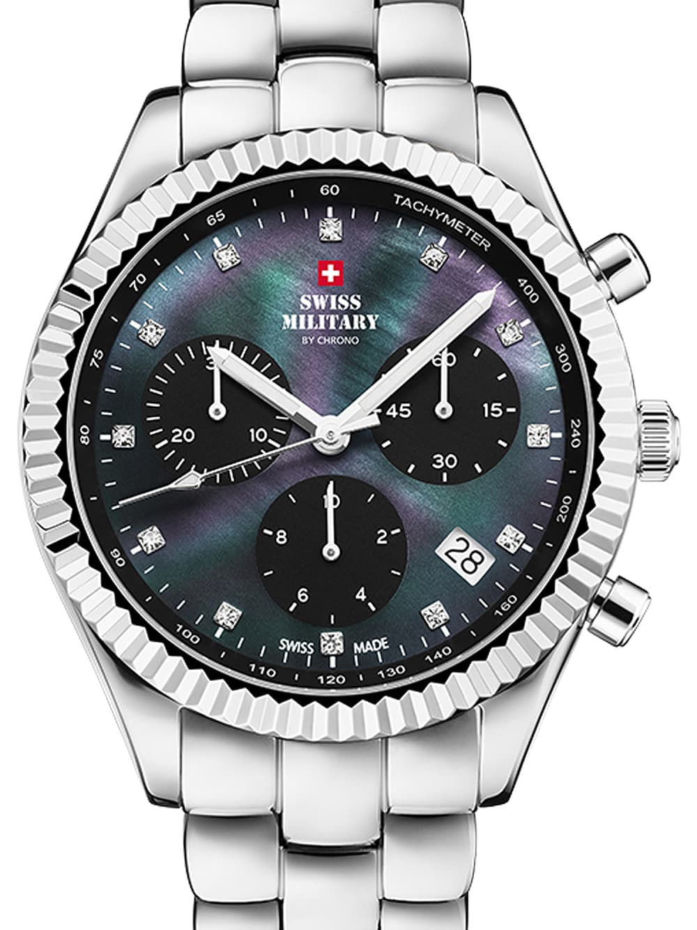Swiss Military SM30207.01 Elegant Chronograph Damenuhr 38mm 5ATM