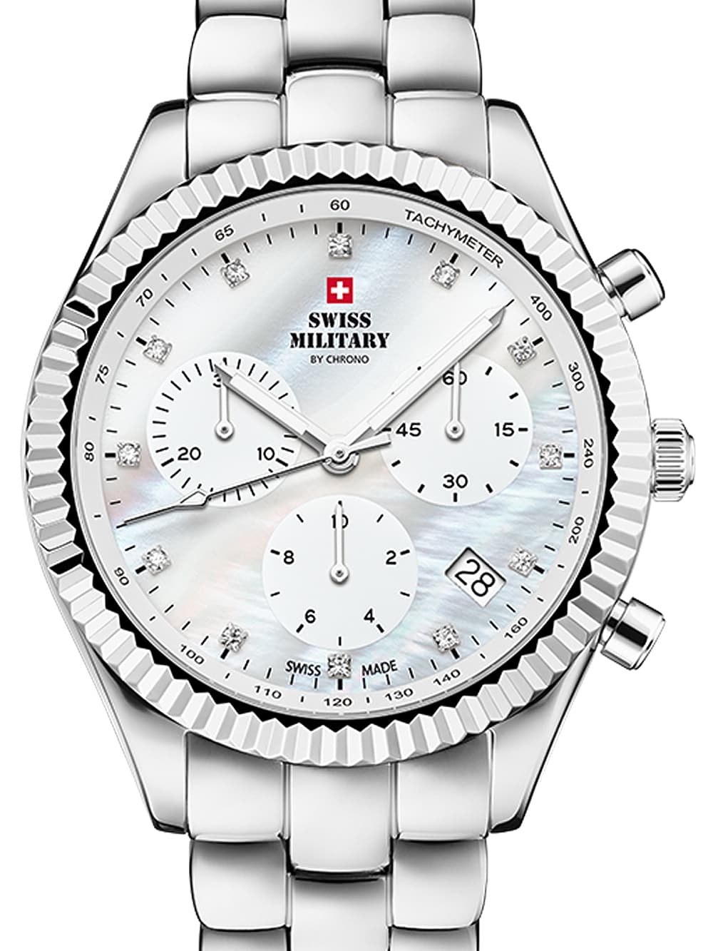 Swiss Military SM30207.02 Elegant Chronograph Damenuhr 38mm 5ATM