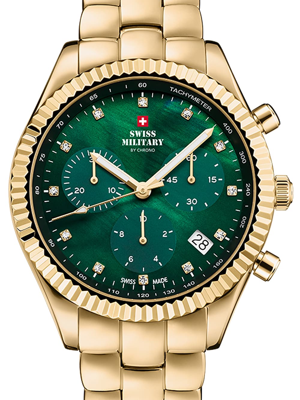Swiss Military SM30207.04 Elegant Chronograph Damenuhr 38mm 5ATM