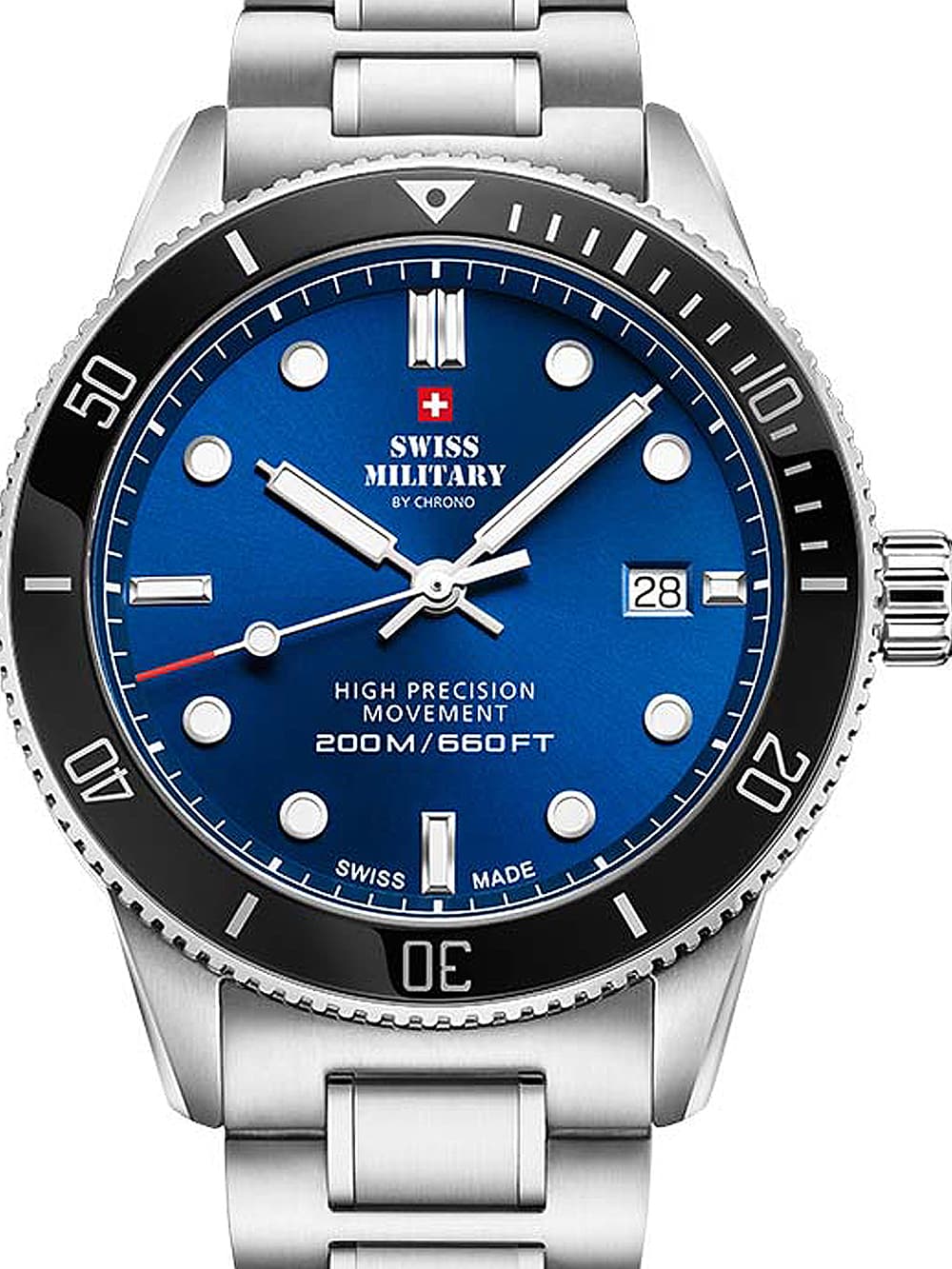 Swiss Military SM34088.02 Diver Quarz Herrenuhr 42mm 20ATM