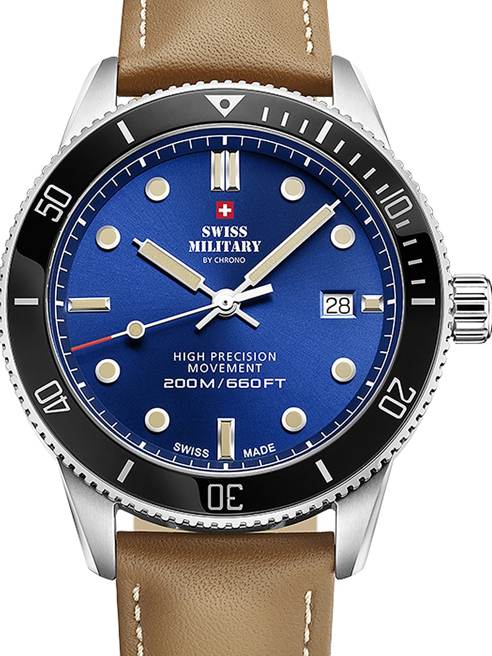 Swiss Military SM34088.05 Diver Quarz Herrenuhr 42mm 20ATM