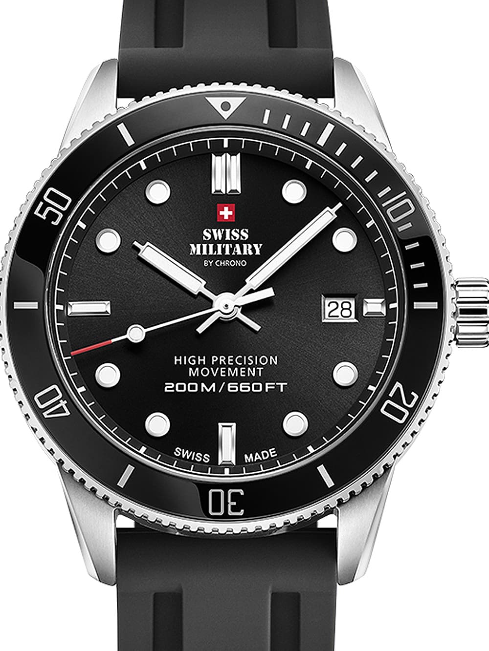 Swiss Military SM34088.07 Diver Quarz Herrenuhr 42mm 20ATM