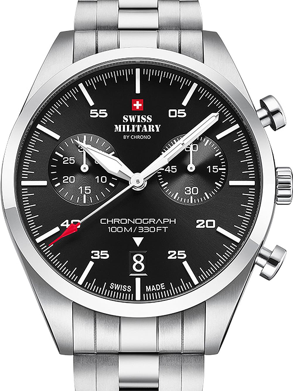 Swiss Military SM34090.01 Chronograph Herrenuhr 43mm 10ATM