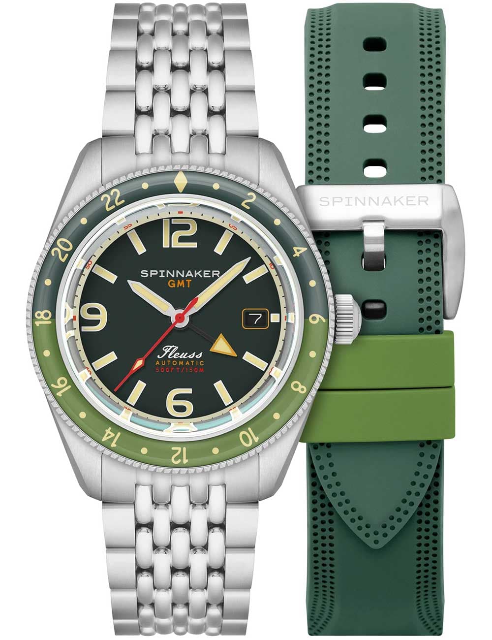 Spinnaker SP-5120-44 Herrenuhr Fleuss GMT Automatik Set 43mm 15ATM
