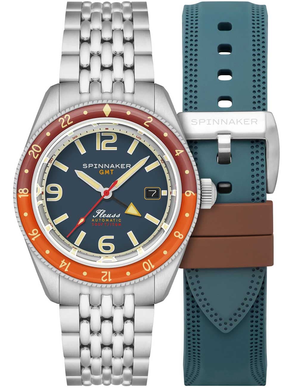 Spinnaker SP-5120-55 Herrenuhr Fleuss GMT Automatik Set 43mm 15ATM