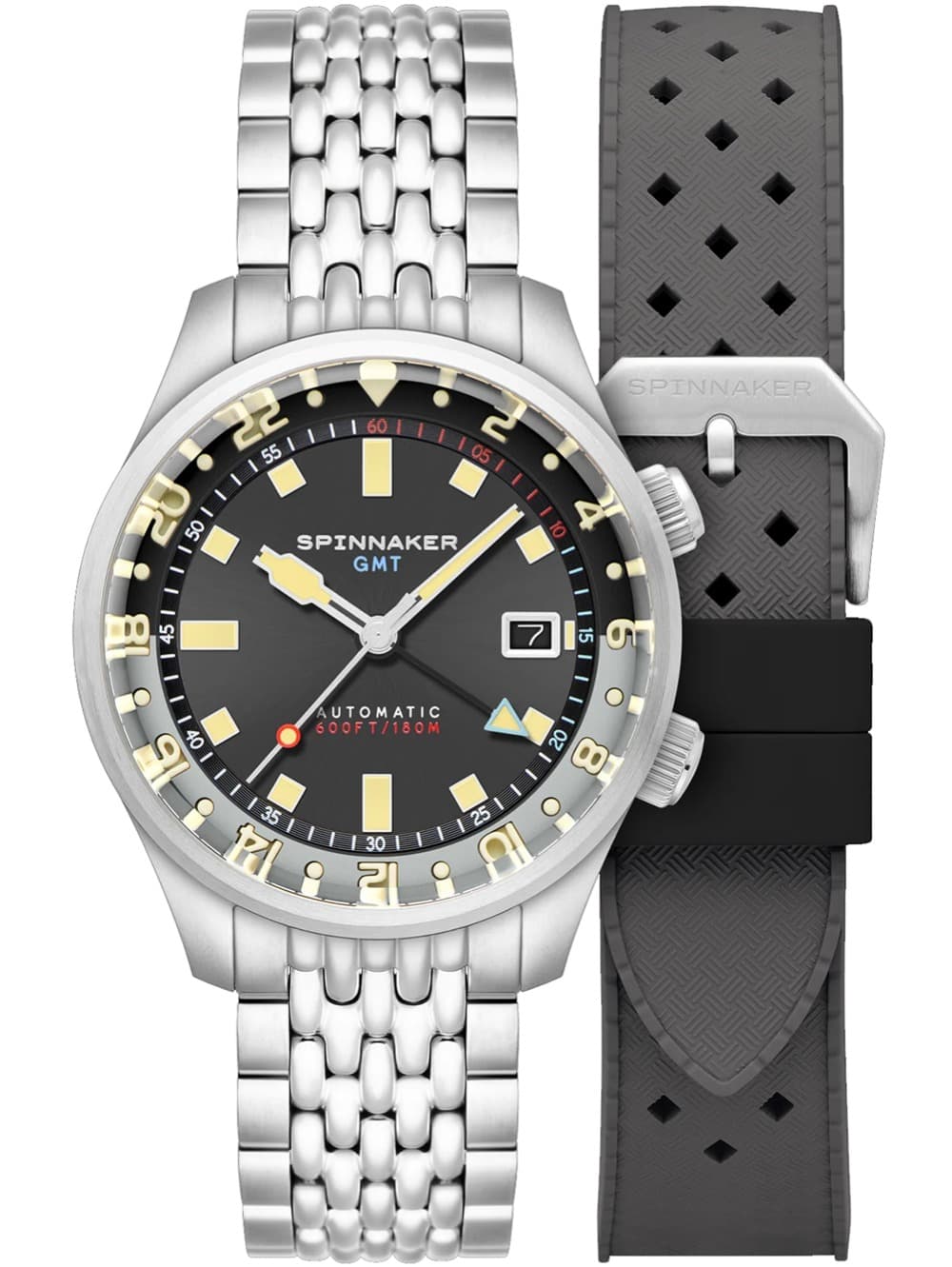 Spinnaker SP-5121-33 Herrenuhr Bradner GMT Automatik 42mm 18ATM