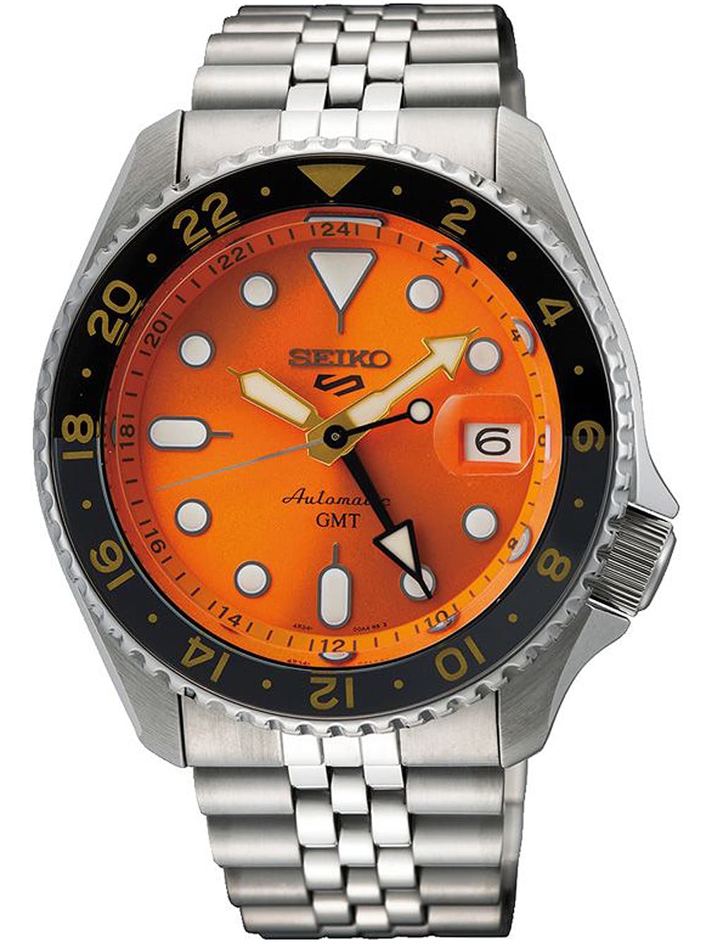 Seiko 5 Sports SSK005K1 GMT Automatik Herrenuhr 43mm 10ATM