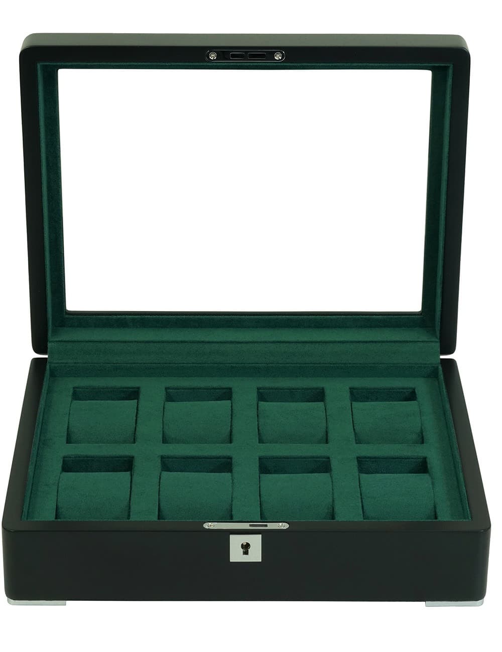 Rothenschild RS-3420-8-BL-GRE Uhrenbox schwarz [8] mit grünem Samt