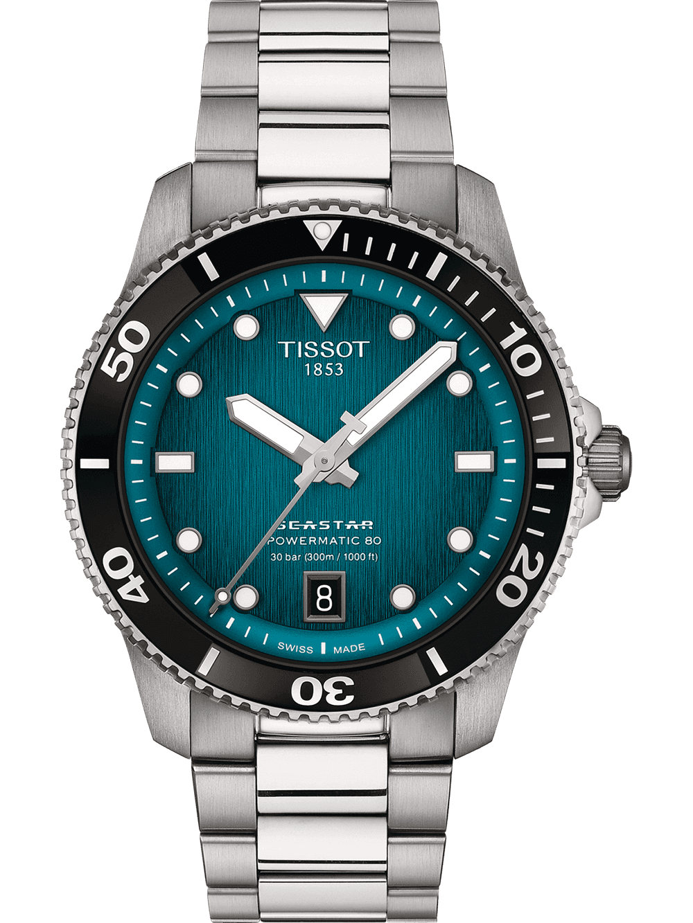 Tissot T1208071109100 Herrenuhr Seastar 1000 Powermatic-80 40mm 30ATM
