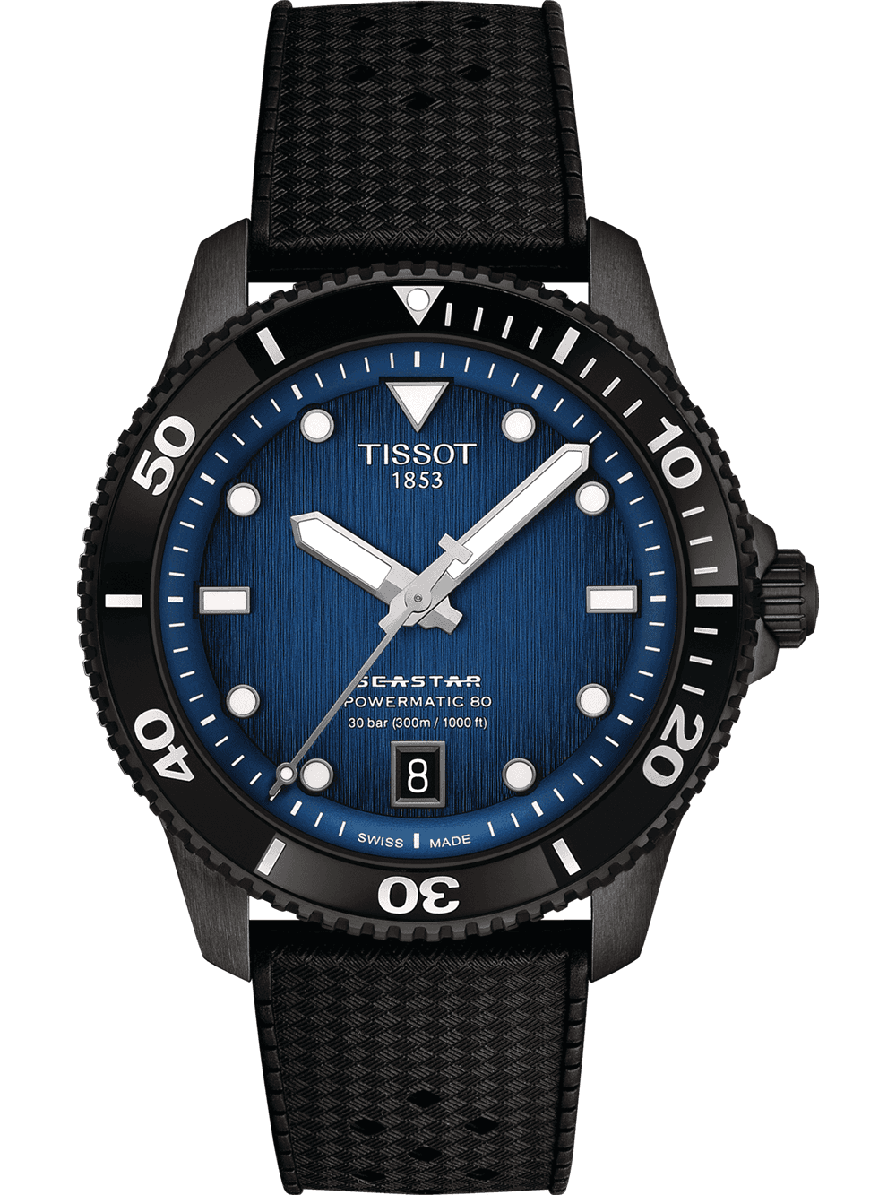 Tissot T1208073704100 Herrenuhr Seastar 1000 Powermatic-80 40mm 30ATM
