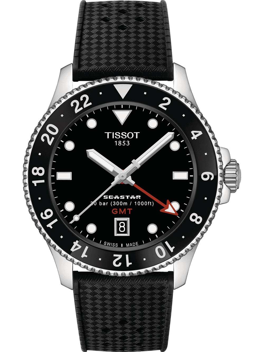 Tissot T1208521705100 Herrenuhr Seastar 1000 Quarz GMT 40mm 30ATM