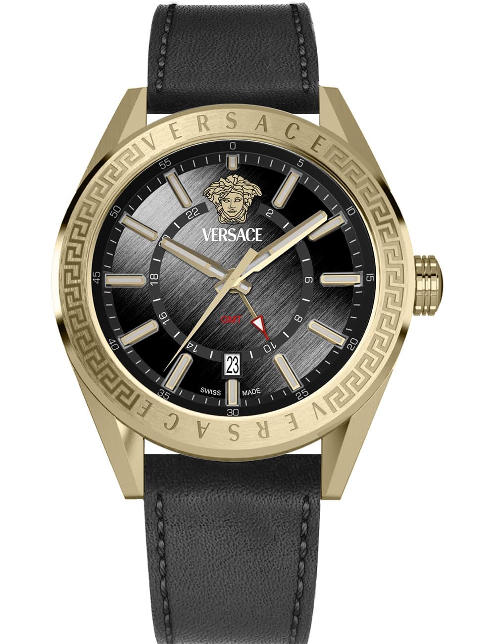 Versace VEAFA0224 Herrenuhr V-Code GMT 42mm 5ATM