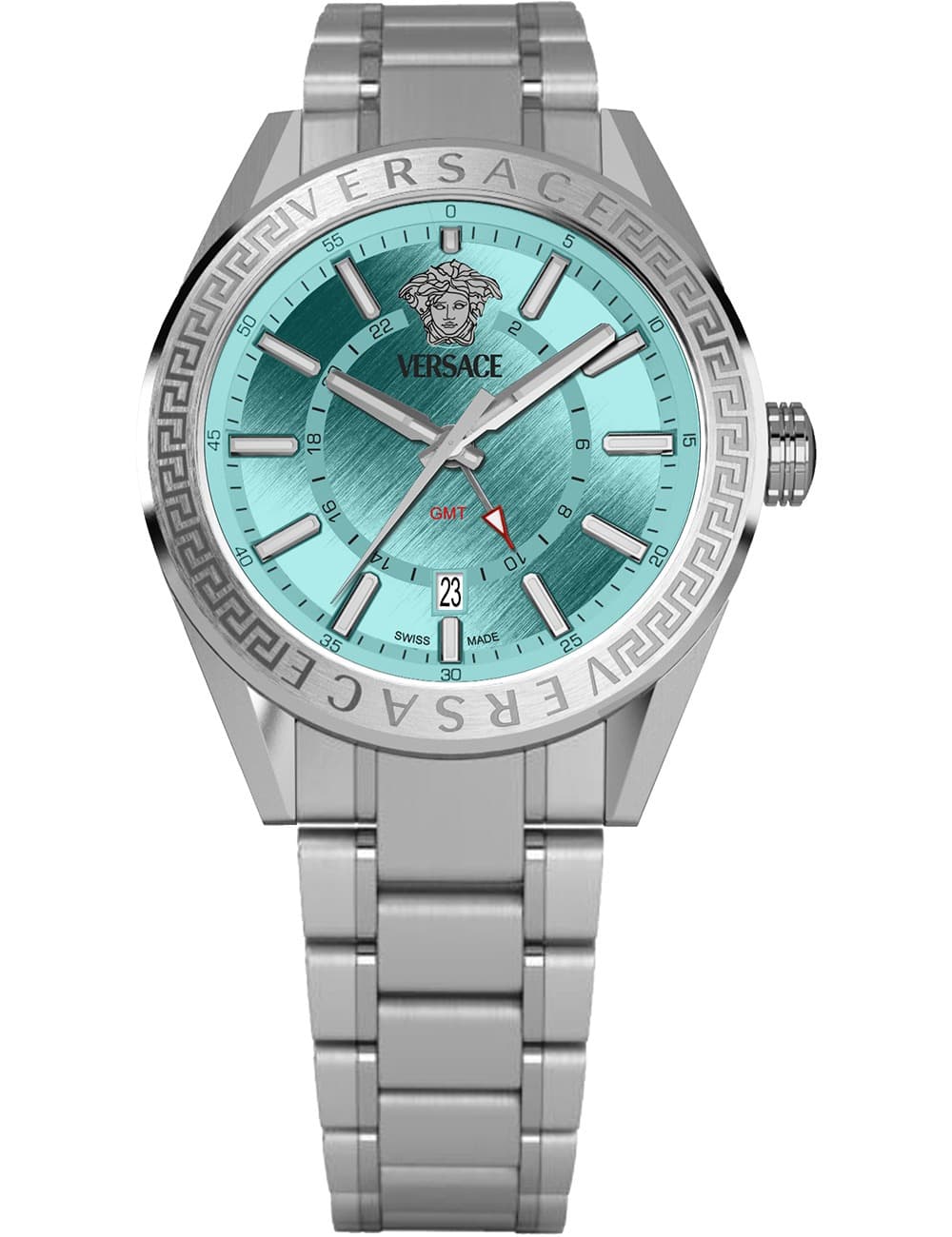 Versace VEAFA0324 Herrenuhr V-Code GMT 42mm 5ATM