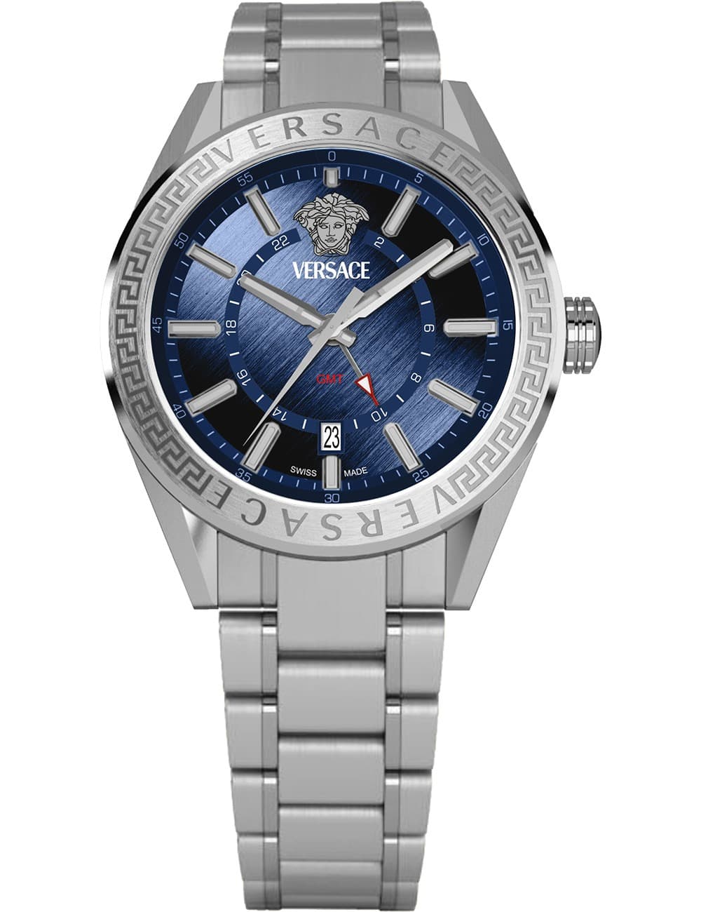 Versace VEAFA0424 Herrenuhr V-Code GMT 42mm 5ATM