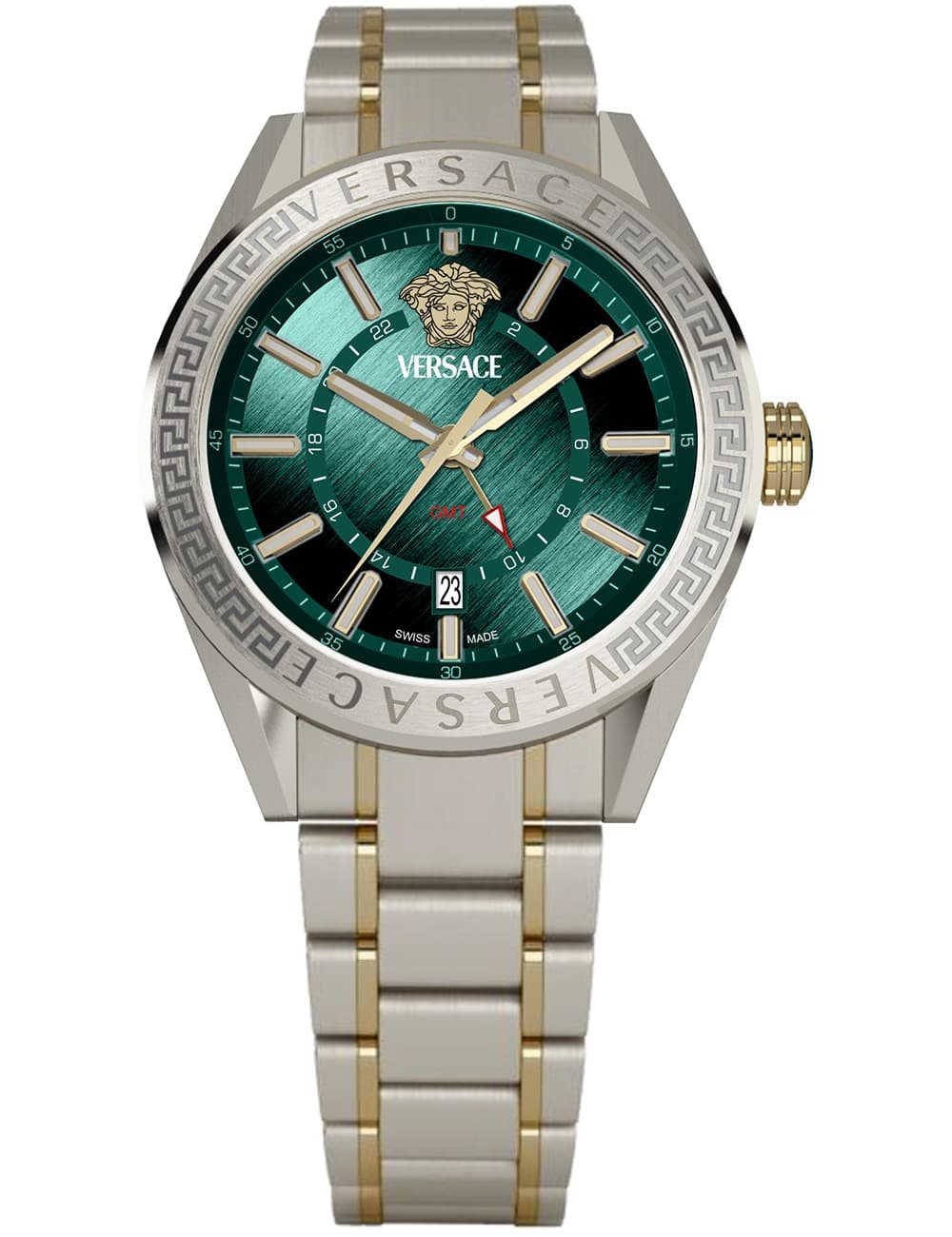 Versace VEAFA0524 Herrenuhr V-Code GMT 42mm 5ATM