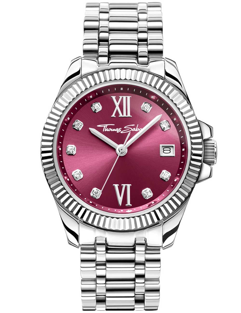 Thomas Sabo WA0407-201-212 Damenuhr Divine Burgundy 33mm 10ATM
