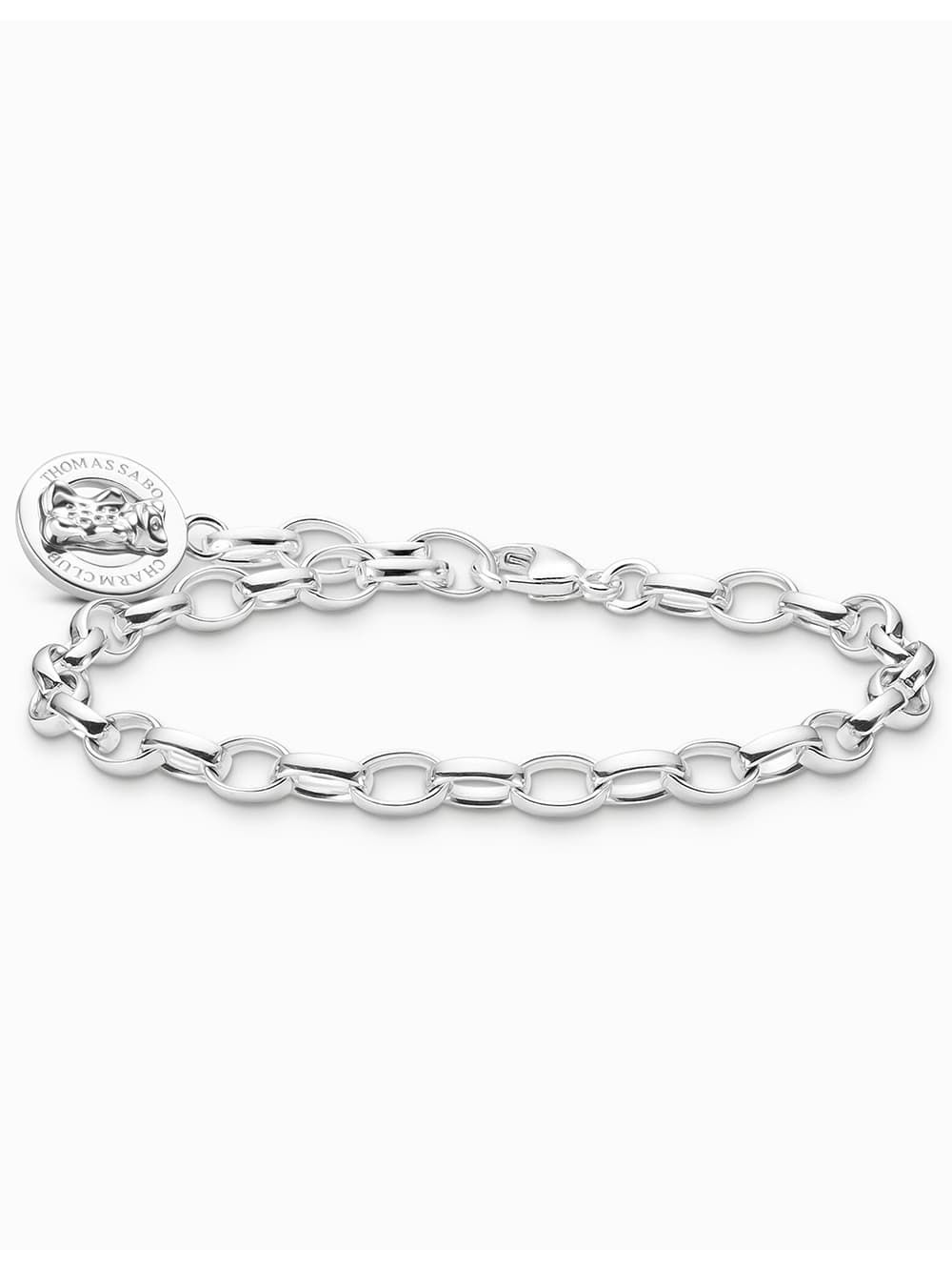 Thomas Sabo X0291-001-21-L19 Silbernes Charm-Armband m. Goldbären Logo-Ring