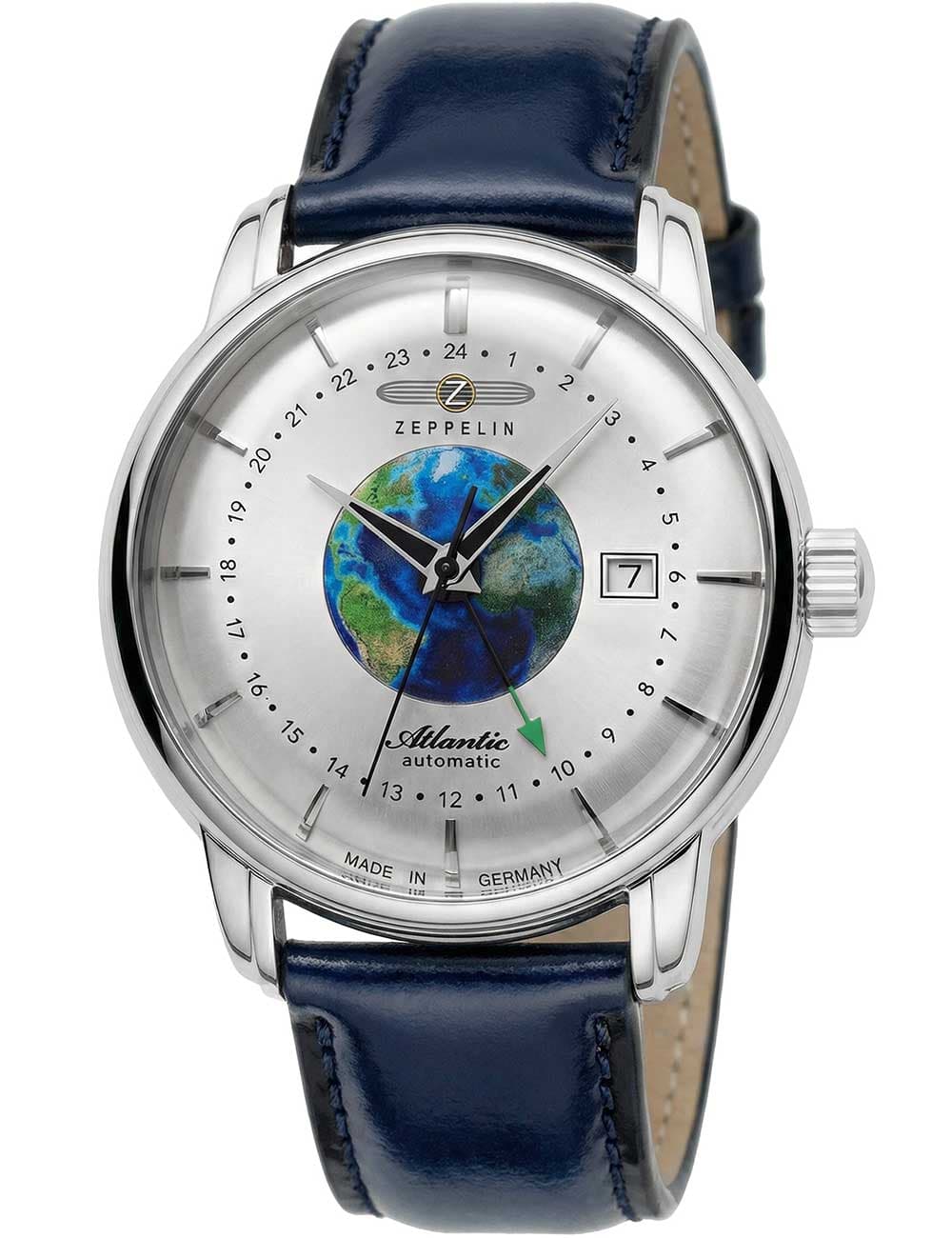 Zeppelin 8468-1 Atlatnic Automatik GMT Herrenuhr 43mm 5ATM