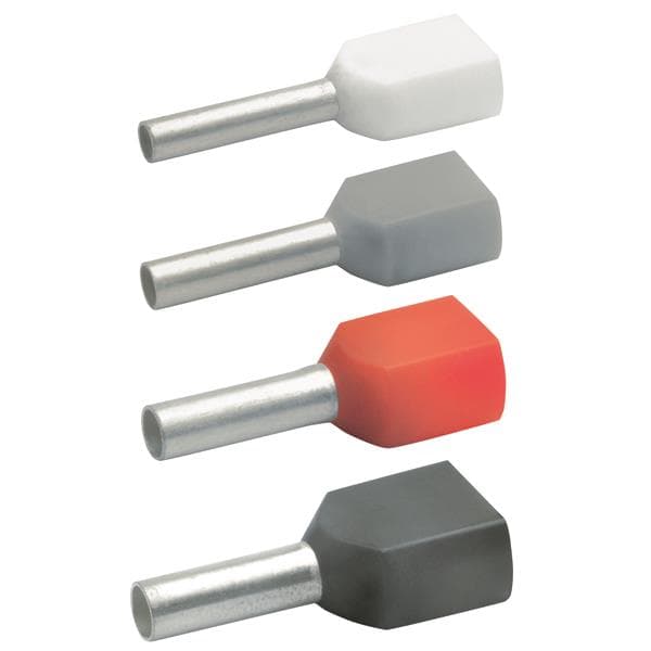 KLAU Zwill-AE-Hülsen 8708 2X0,75-8 grau (Inhalt 100 Stück)
