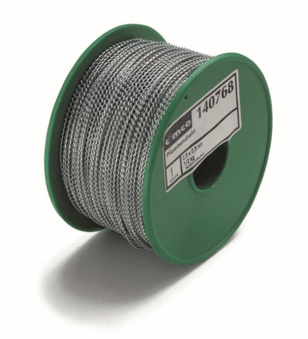 Cimco Plombendraht 1/2kg 115m auf Spule 0,5x0,5Ømm 140768