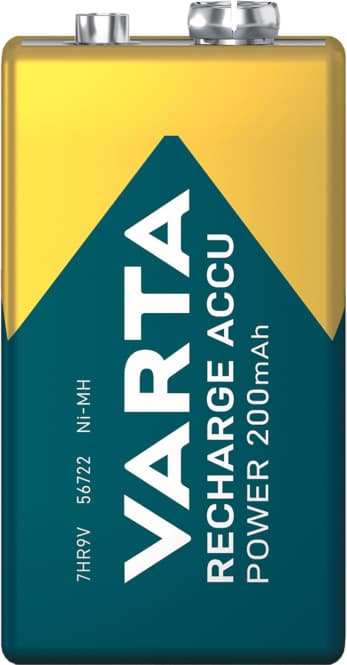 VARTA POWER Akku E-Block 9V 56722 200mAh Kartonware / Tray 56722101111 (Inhalt 20 Stück)