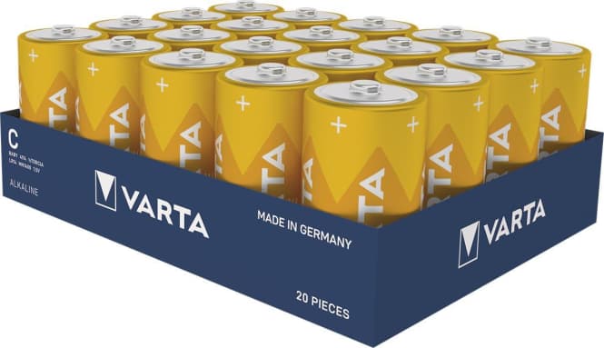 VARTA Longlife Extra Baby 1,5V 4114 Kartonware / Tray (Inhalt 20 Stück)