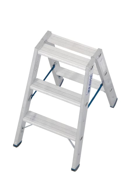 Krause Stufen-Doppelleiter Alu 2x3 Stufen 124715