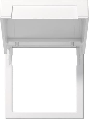 GIRA 265803 Montagerahmen Klappdeckel System 55 Reinweiß glänzend