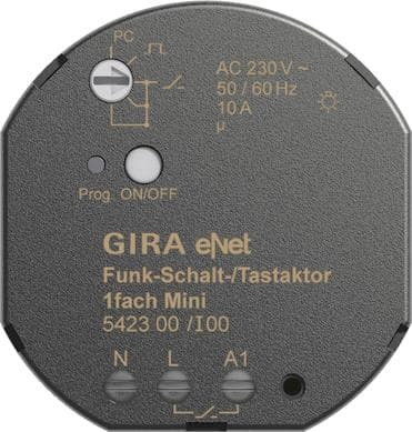 GIRA 542300 eNet Funk Schalt-/Tastaktor 1fach Mini